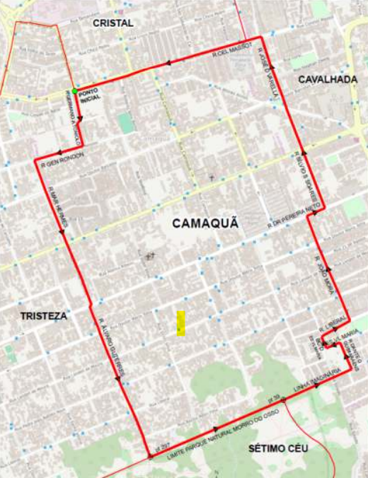Mapa do bairro camaquã em Porto alegre - 02 - limite com os demais bairros